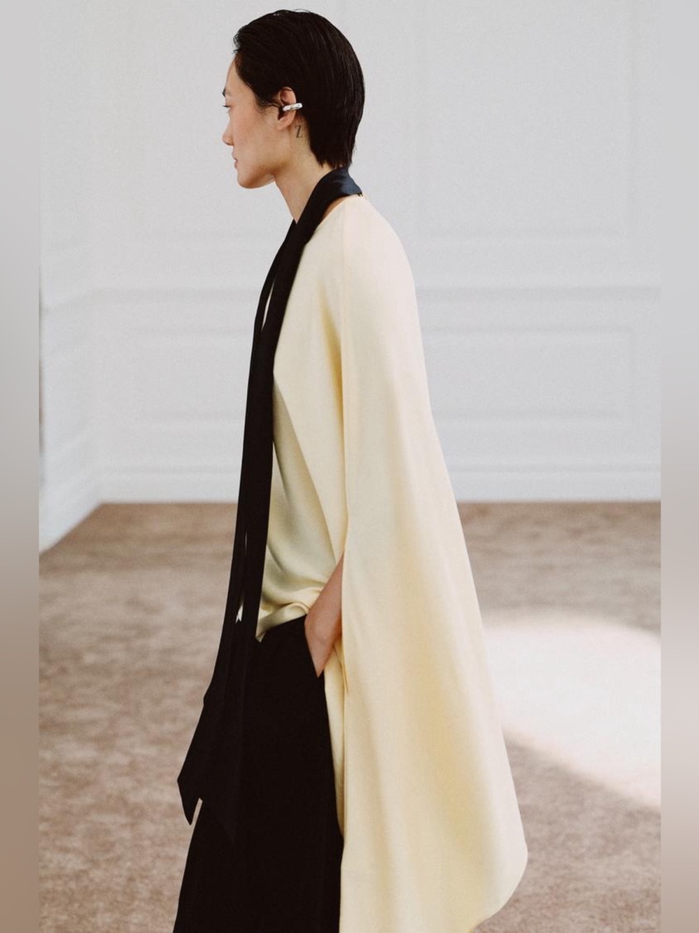 ZARA ZW COLLECTION ASYMMETRIC SCARF BLOUSE - Picture 12 of 15